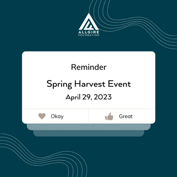 Reminder of Spring Harvest 1